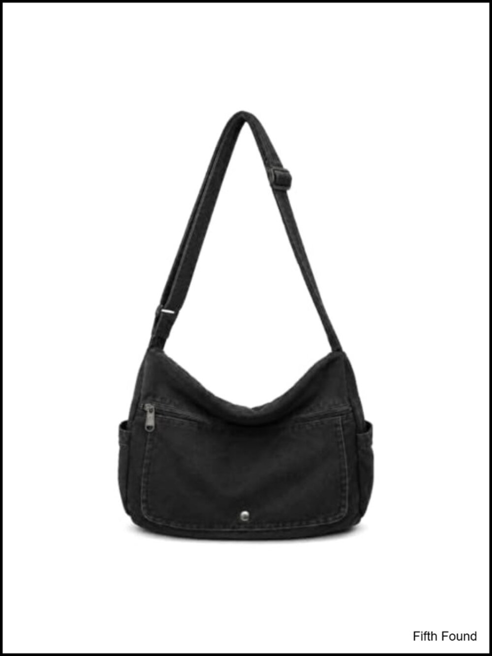 Canvas Shoulder Bag Multiple Pockets Crossbody Satchel